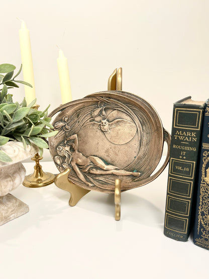 Antique Bronze Art Nouveau Tray