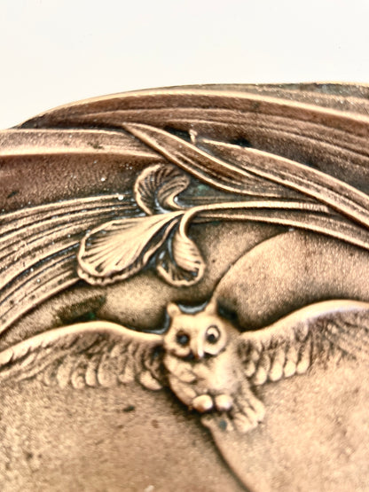 Antique Bronze Art Nouveau Tray