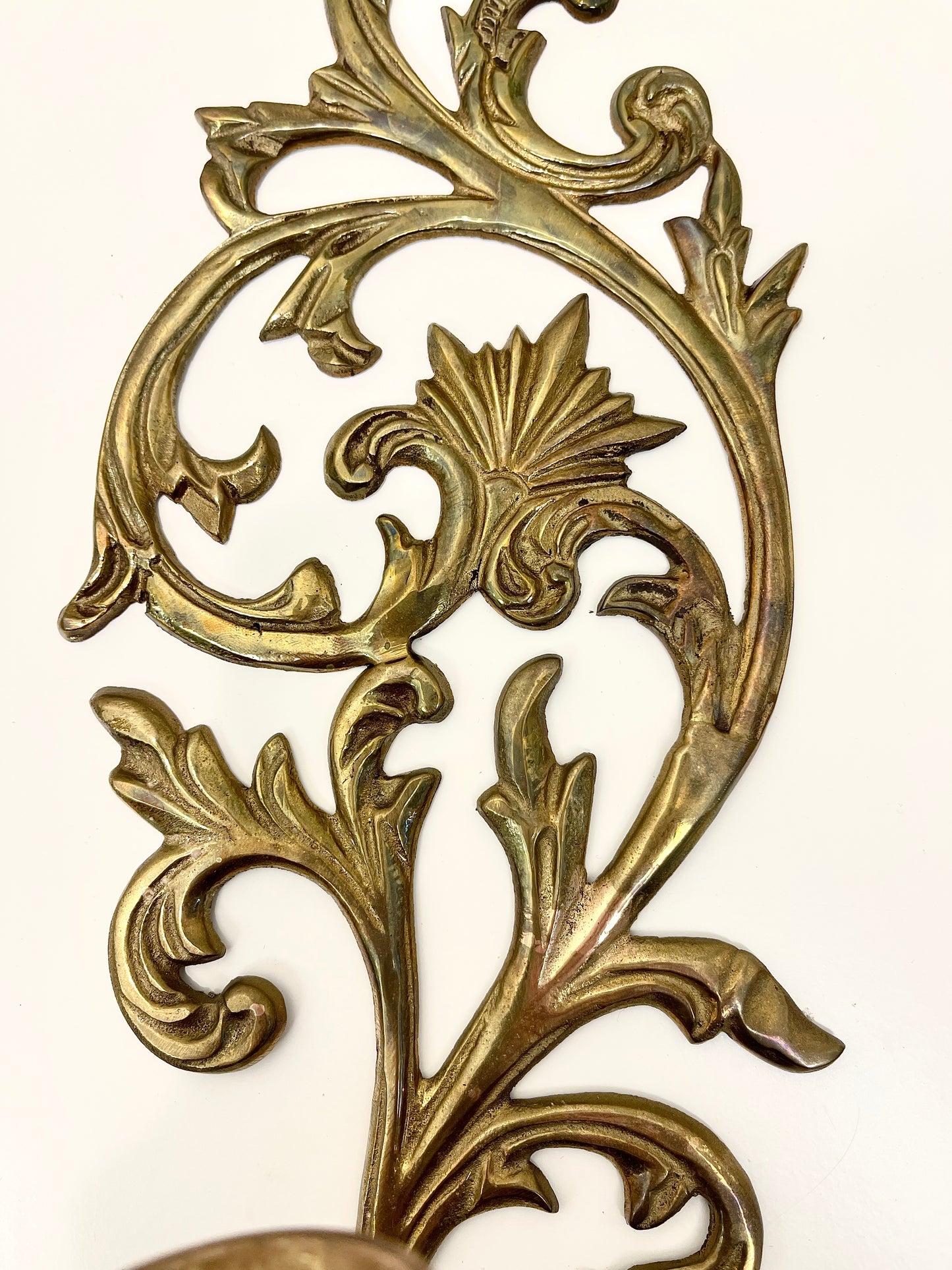 Vintage Brass Candle Sconces