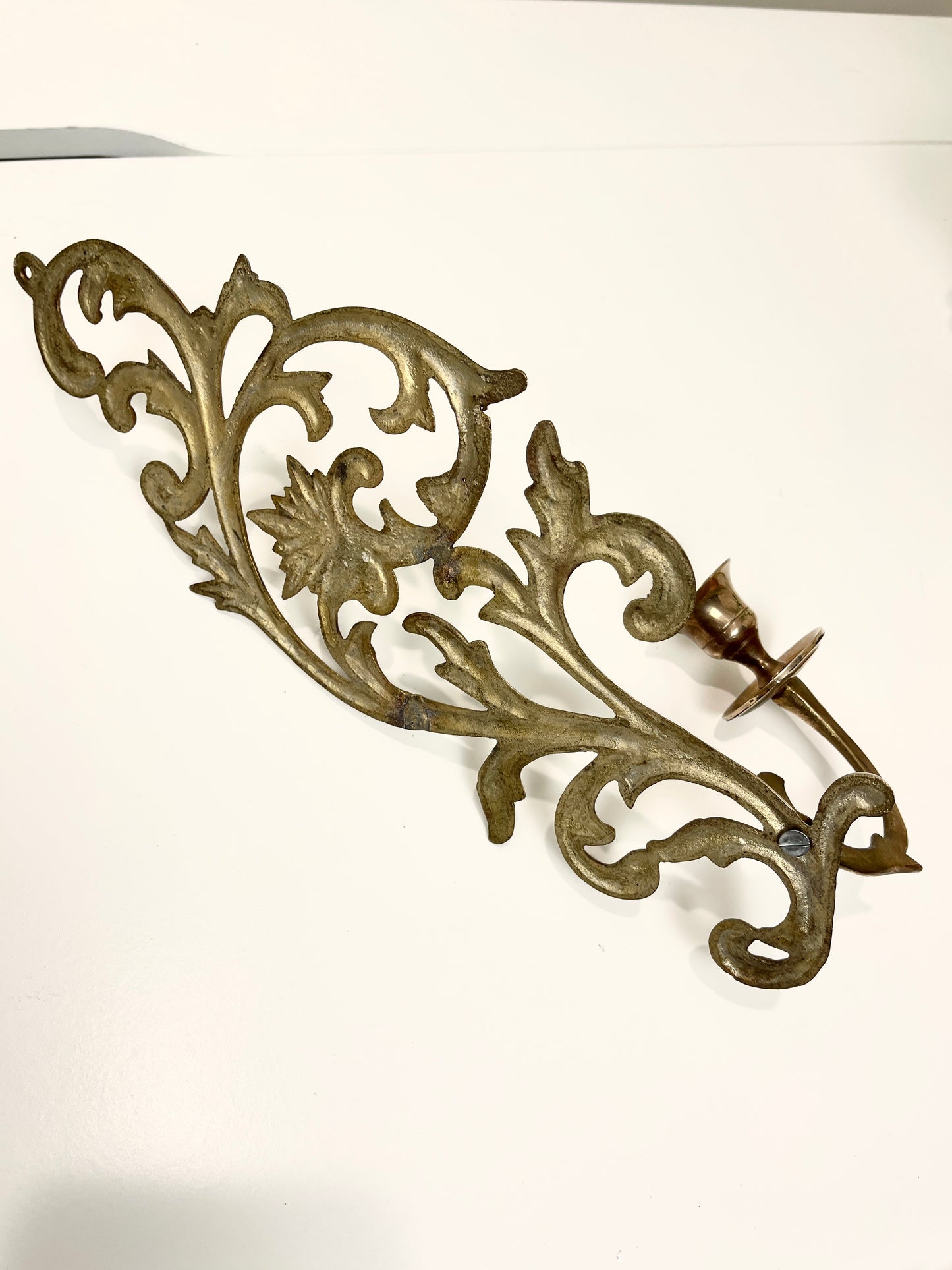 Vintage Brass Candle Sconces