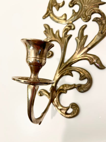 Vintage Brass Candle Sconces