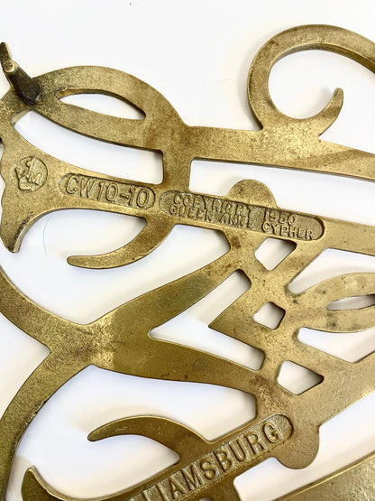 Vintage Brass Large Trivet