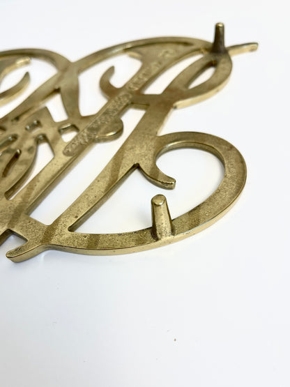 Vintage Brass Large Trivet