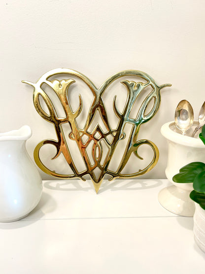 Vintage Brass Large Trivet