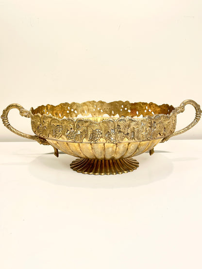 Vintage Brass Oval Bowl