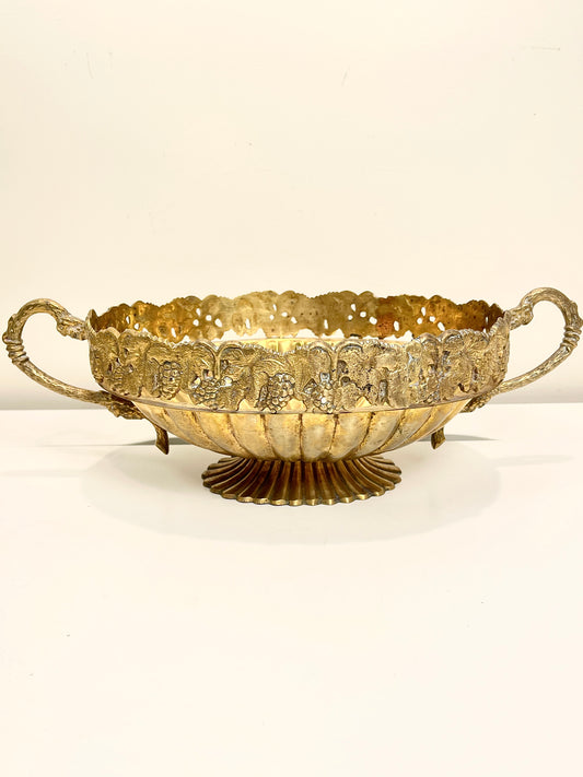 Vintage Brass Oval Bowl