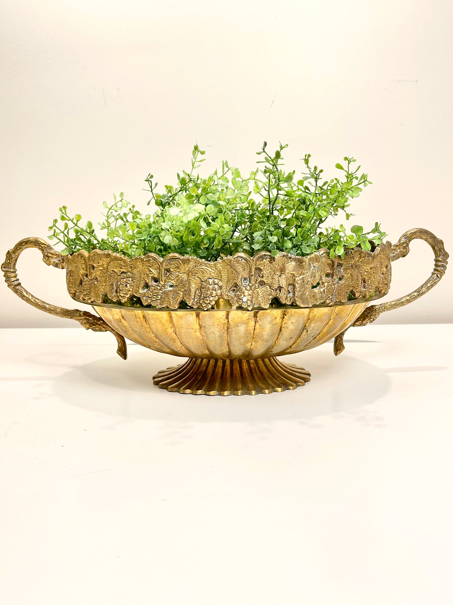 Vintage Brass Oval Bowl