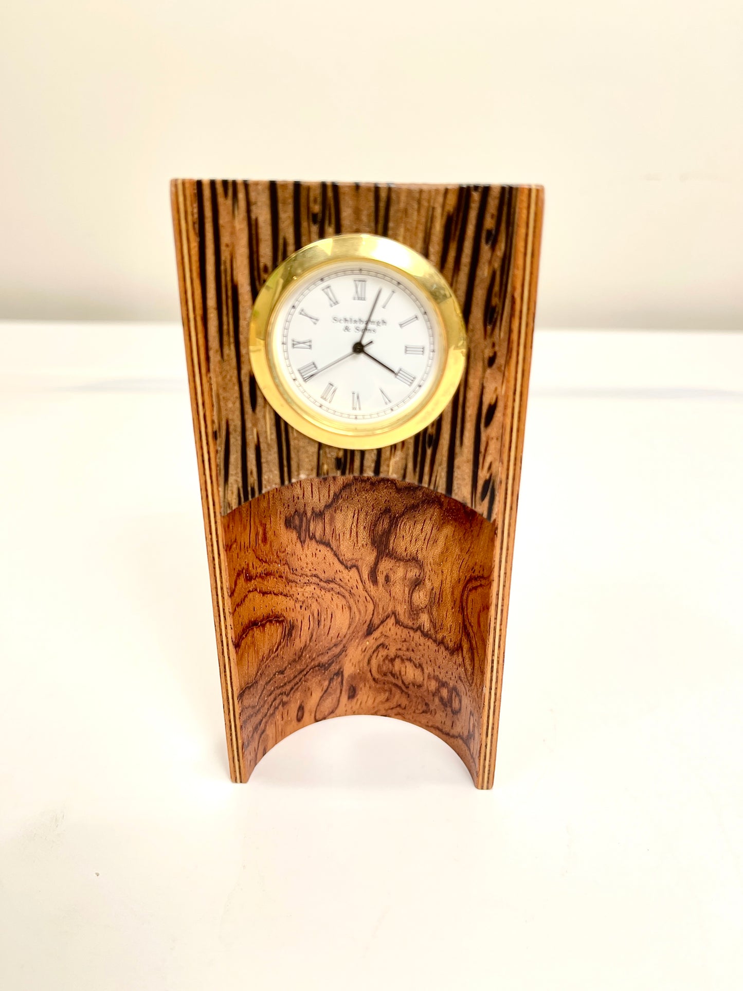 Vintage Miniature Wood Clock