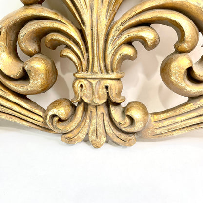 Vintage Gold Fleur di Lis Pediment