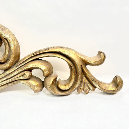 Vintage Gold Fleur di Lis Pediment