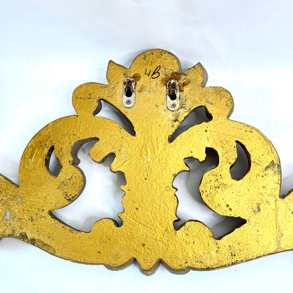 Vintage Gold Fleur di Lis Pediment