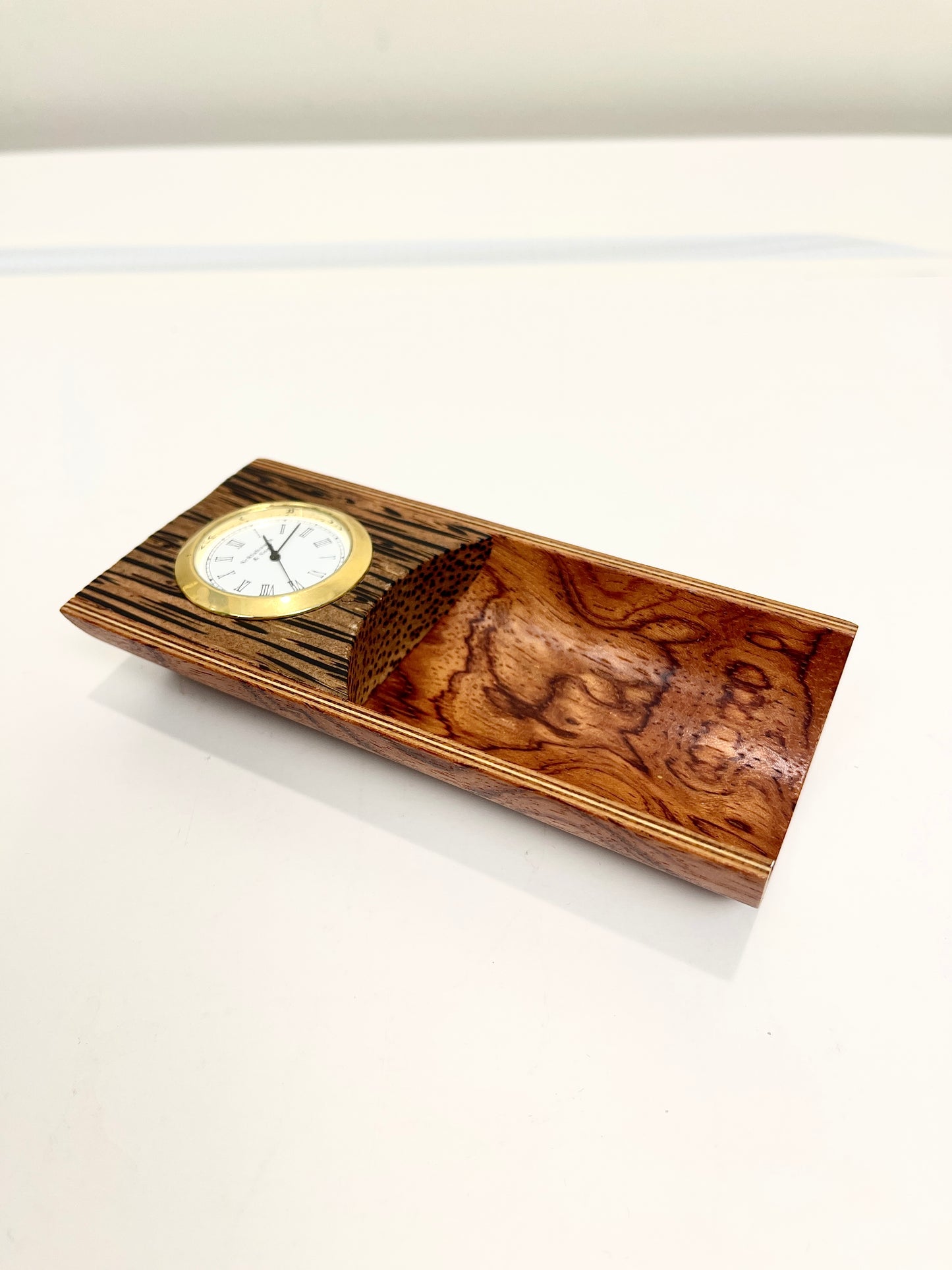 Vintage Miniature Wood Clock