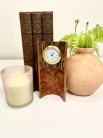 Vintage Miniature Wood Clock