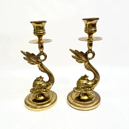 Vintage Brass Candle Holders