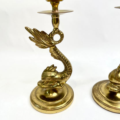 Vintage Brass Candle Holders