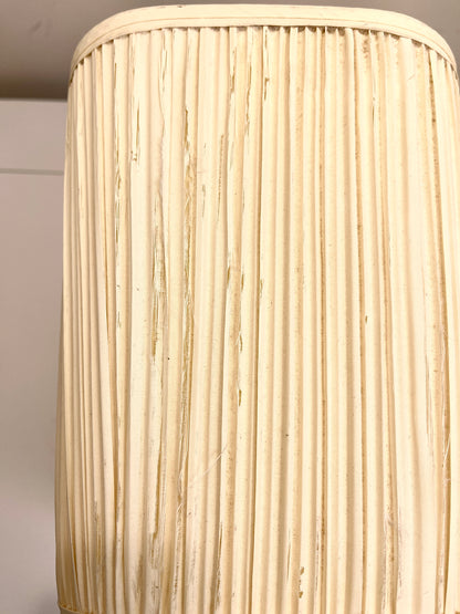 Vintage Peacock and Florals Porcelain Table Lamp with Shade