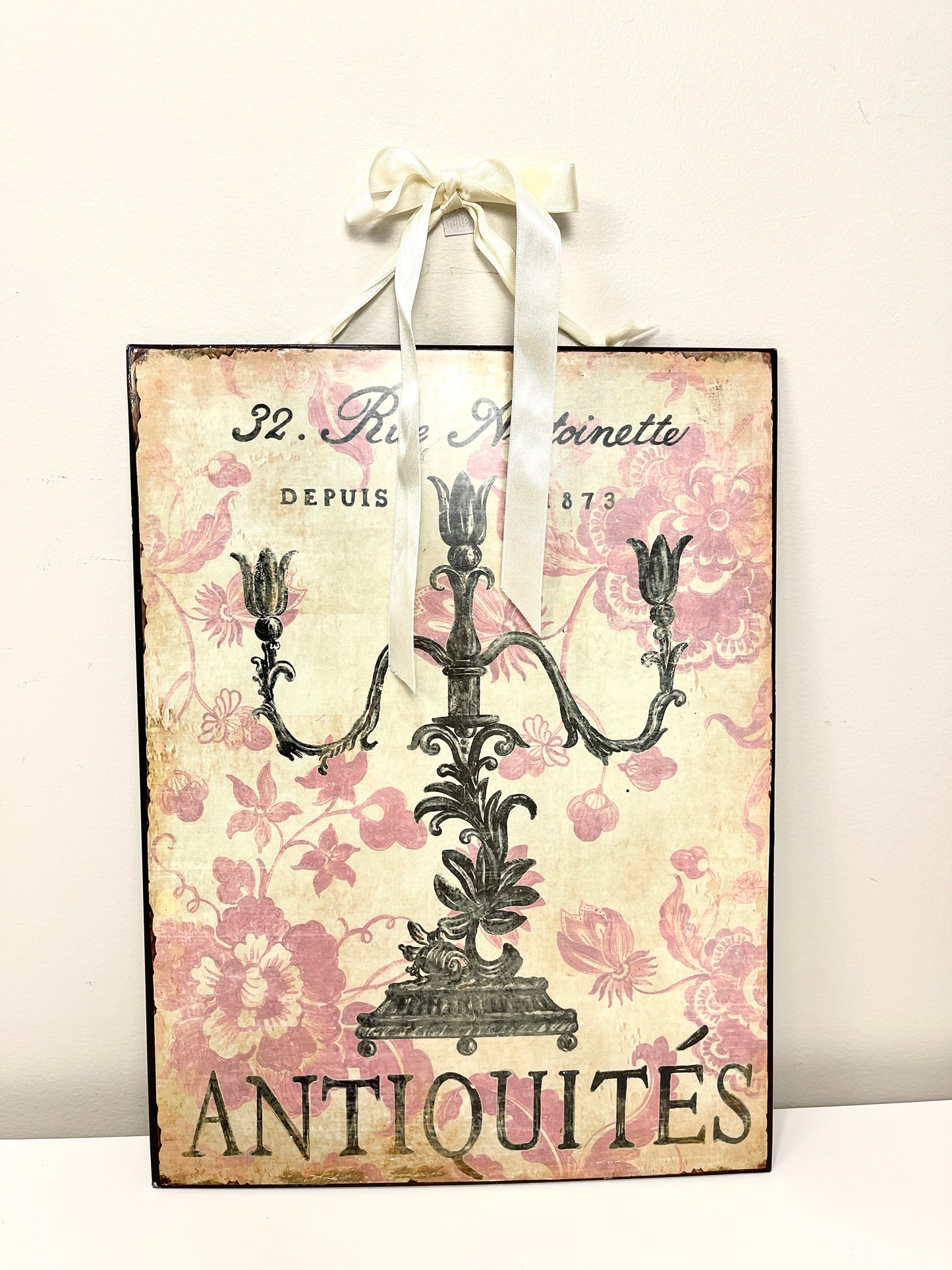 Vintage French Antiquities Sign