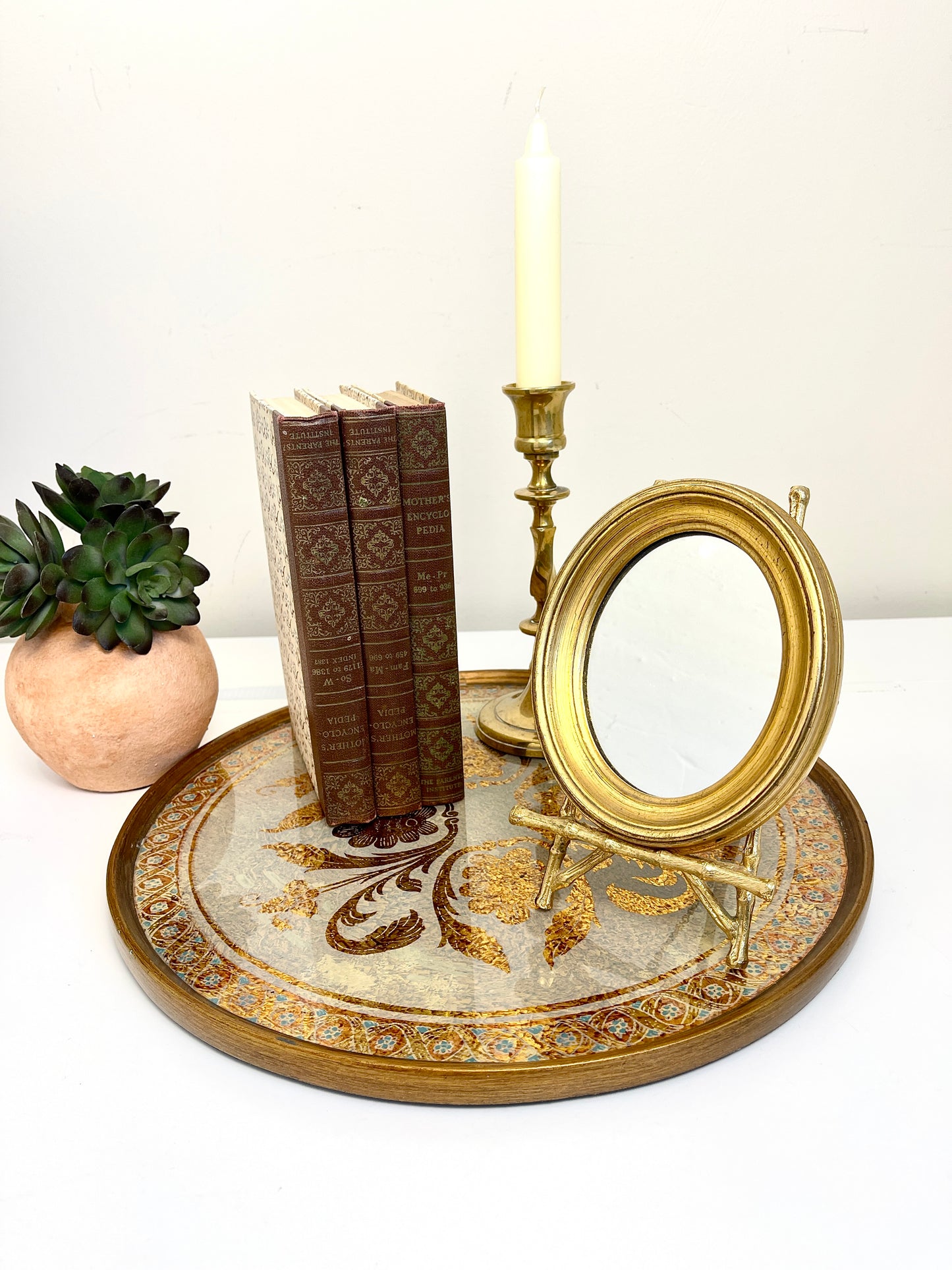 Vintage Gold Serving Tray