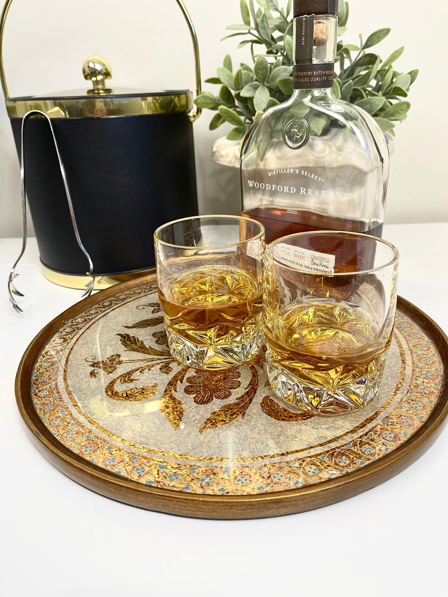 Vintage Gold Serving Tray