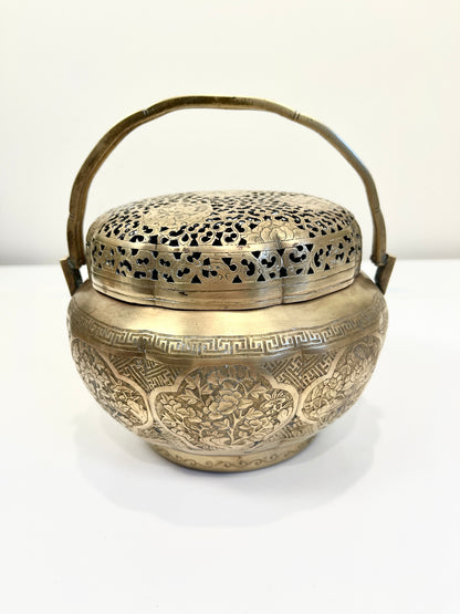Antique Vintage Brass Chinese Hand Warmer