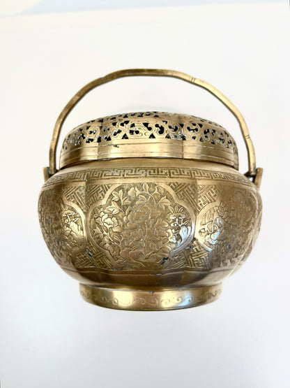 Antique Vintage Brass Chinese Hand Warmer
