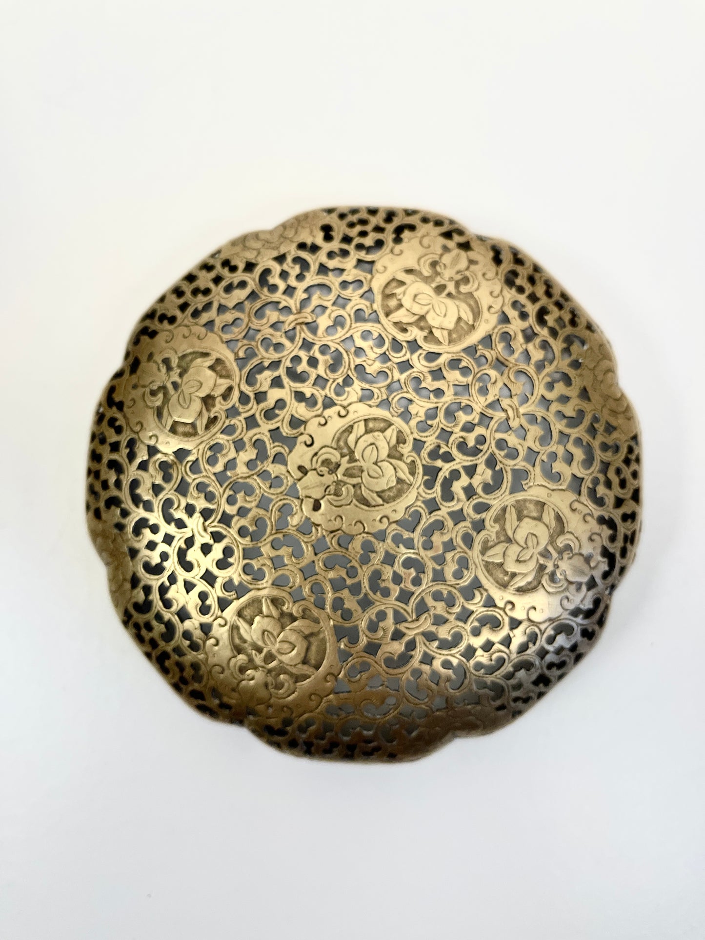 Antique Vintage Brass Chinese Hand Warmer