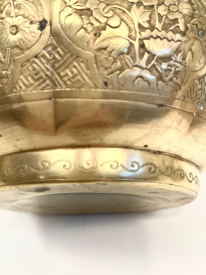 Antique Vintage Brass Chinese Hand Warmer