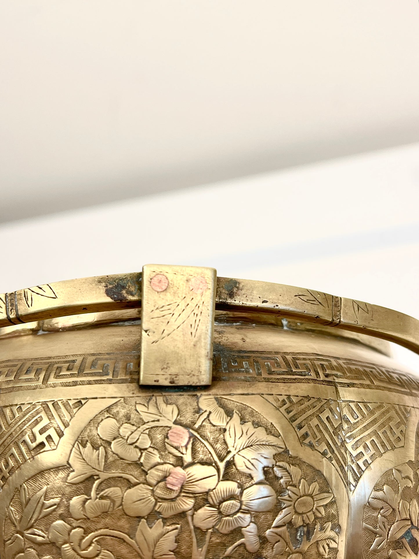 Antique Vintage Brass Chinese Hand Warmer