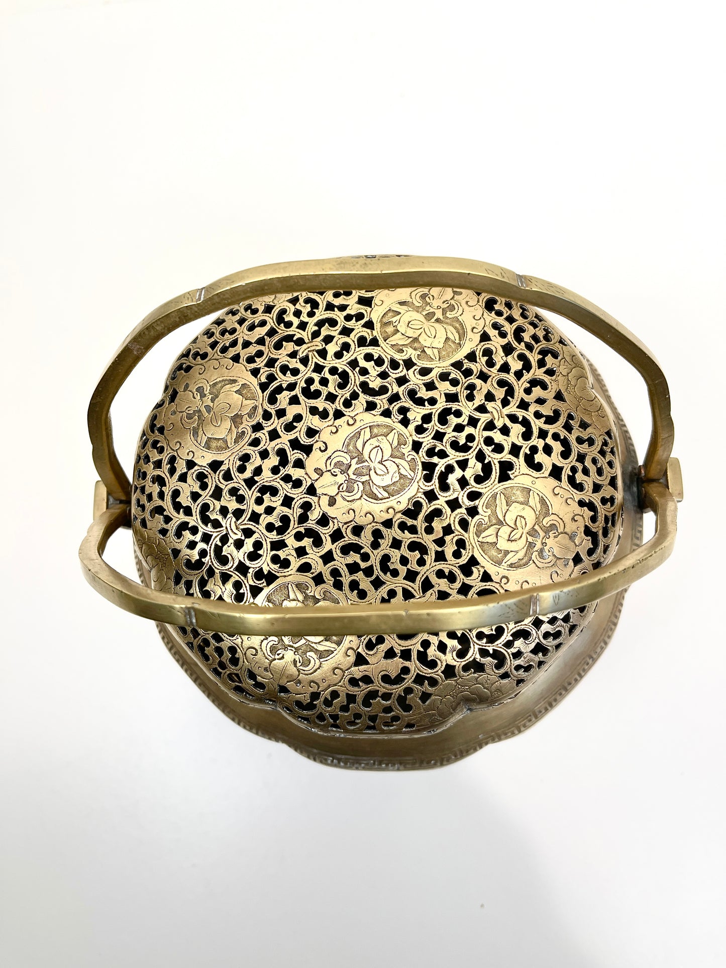 Antique Vintage Brass Chinese Hand Warmer
