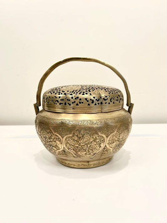 Antique Vintage Brass Chinese Hand Warmer