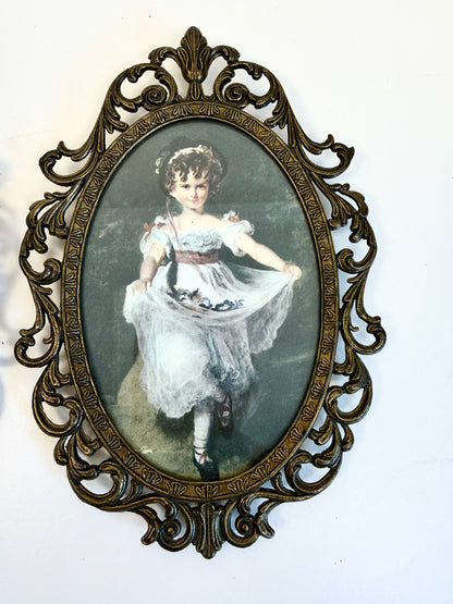 Vintage Ornate Frames with Art Prints
