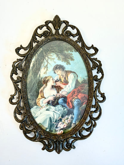 Vintage Ornate Frames with Art Prints