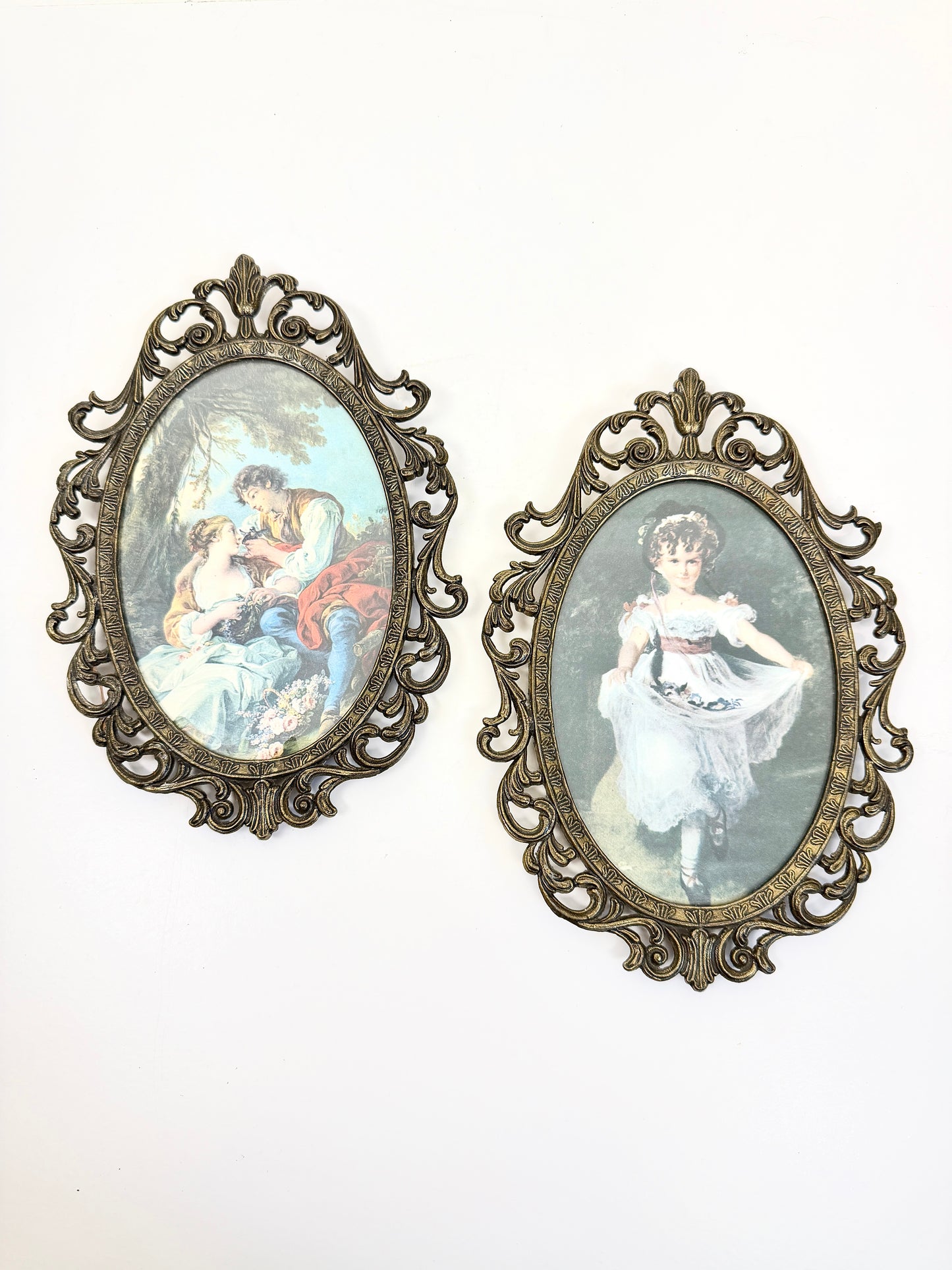 Vintage Ornate Frames with Art Prints