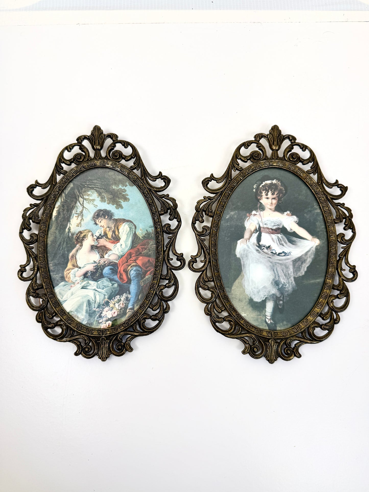Vintage Ornate Frames with Art Prints