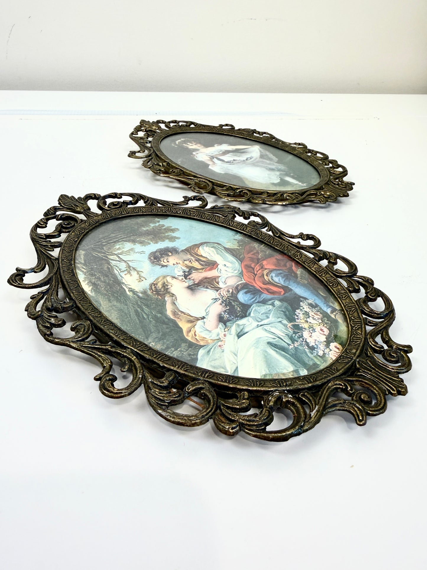 Vintage Ornate Frames with Art Prints