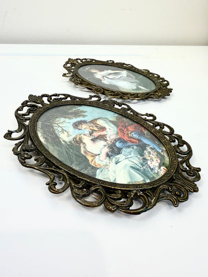 Vintage Ornate Frames with Art Prints