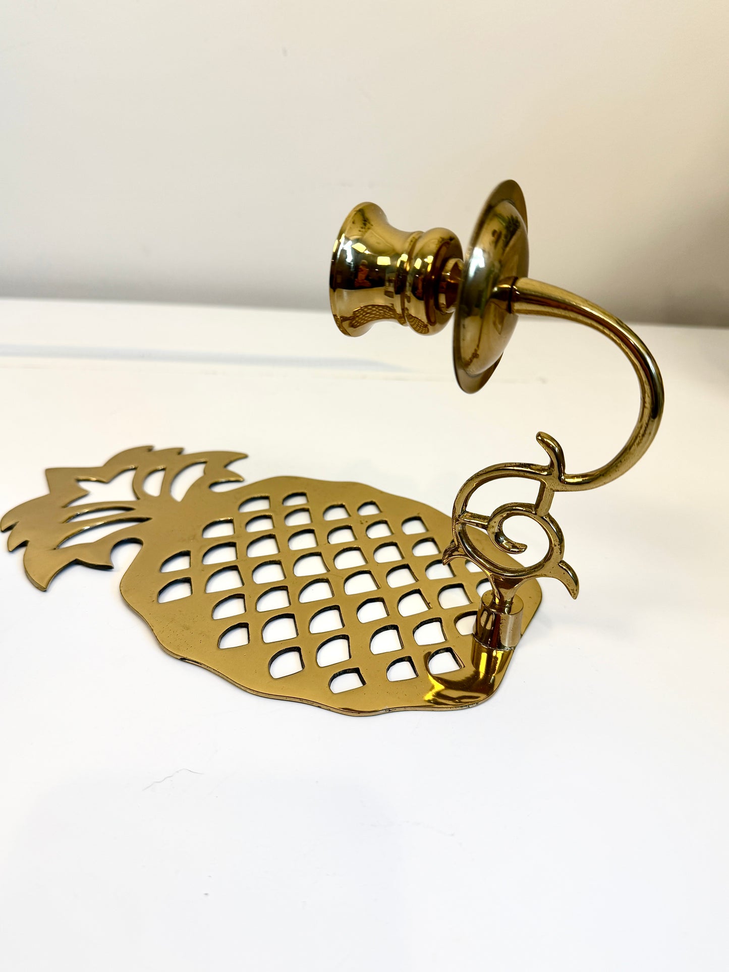 Vintage Brass Pineapple Sconces