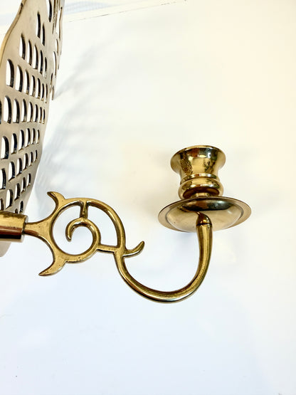 Vintage Brass Pineapple Sconces