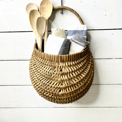 Vintage Wall Pocket Basket