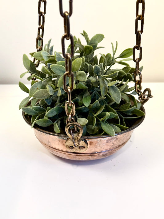 Vintage Copper Hanging Pot