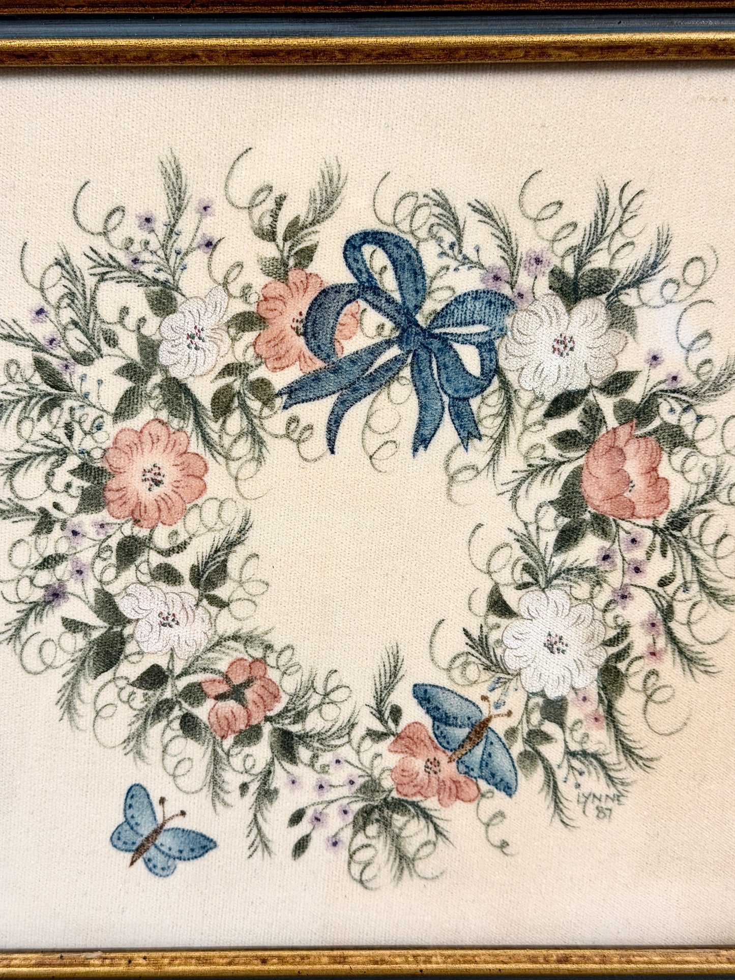 Vintage Wreath Painting