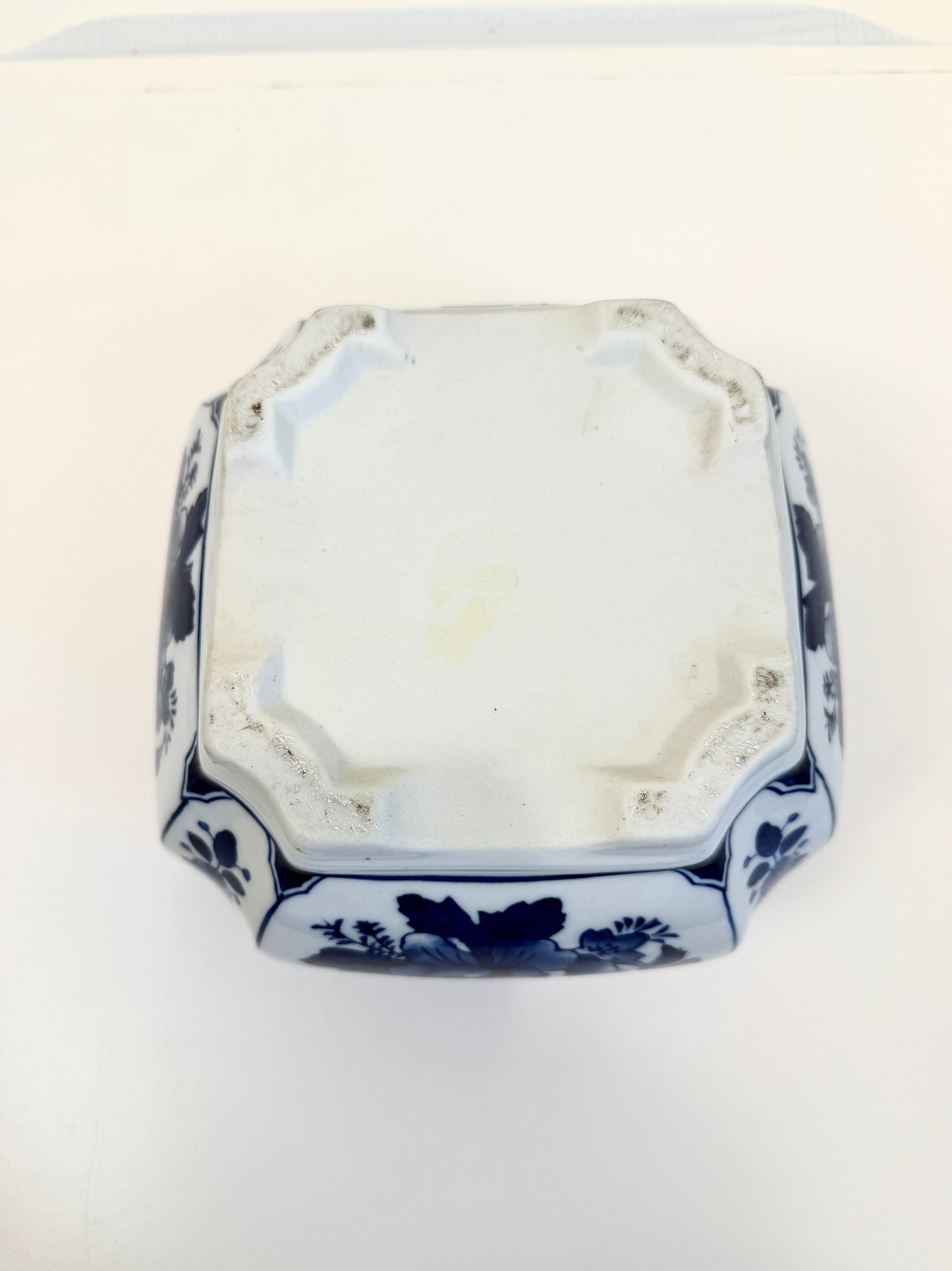 Blue and White Planter