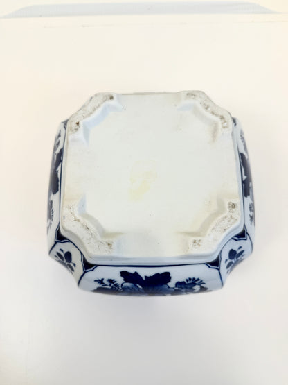Blue and White Planter