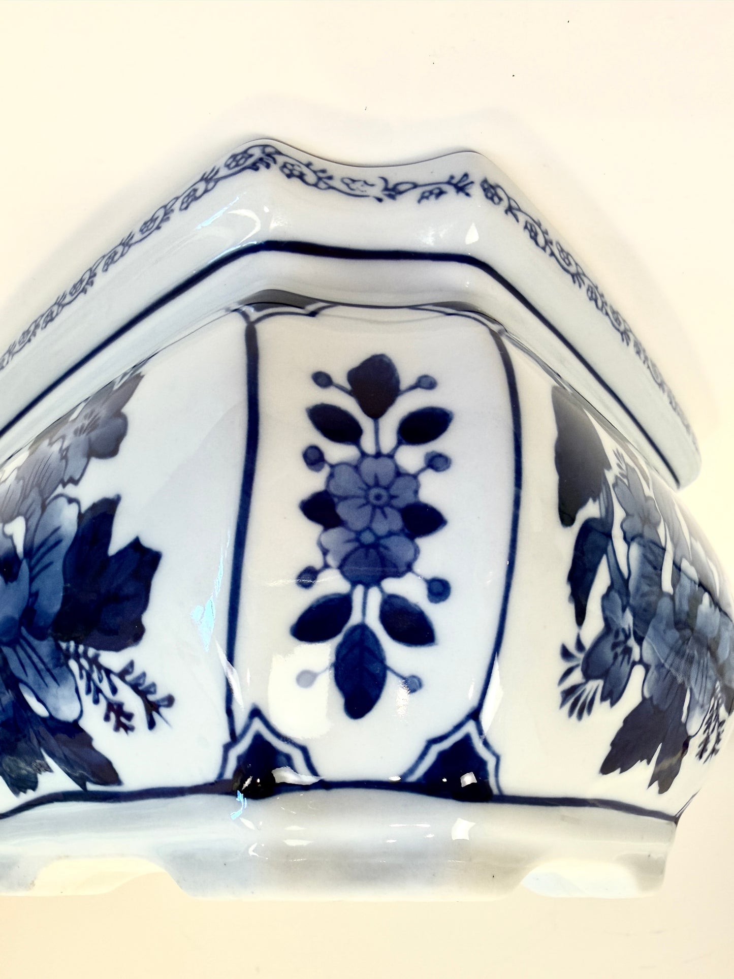 Blue and White Planter