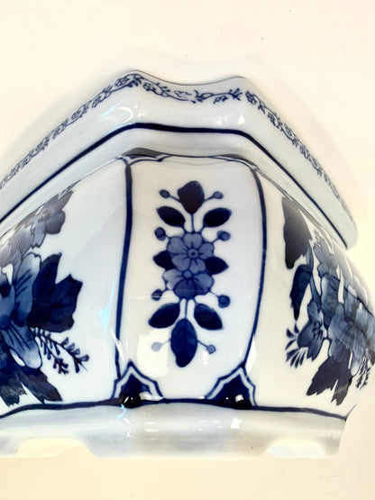Blue and White Planter