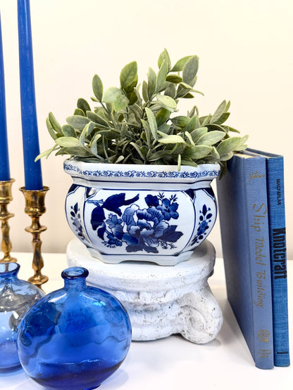 Blue and White Planter
