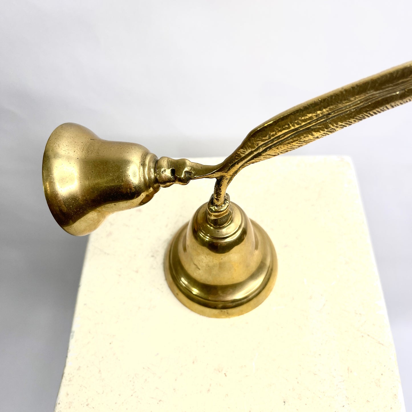 Vintage Brass Bell - Double Feather Handle