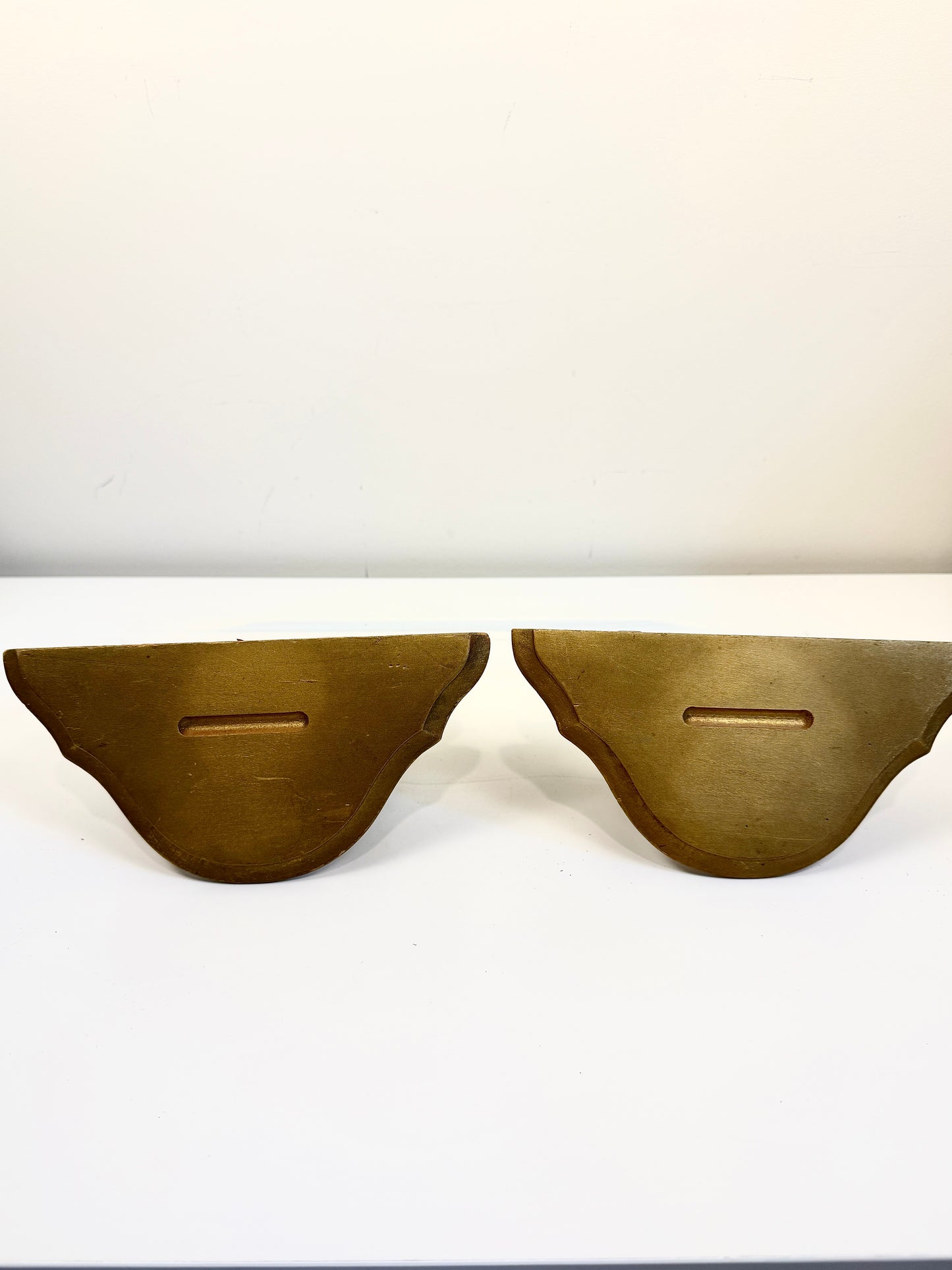 Vintage Syroco Gold Half Round Shelves