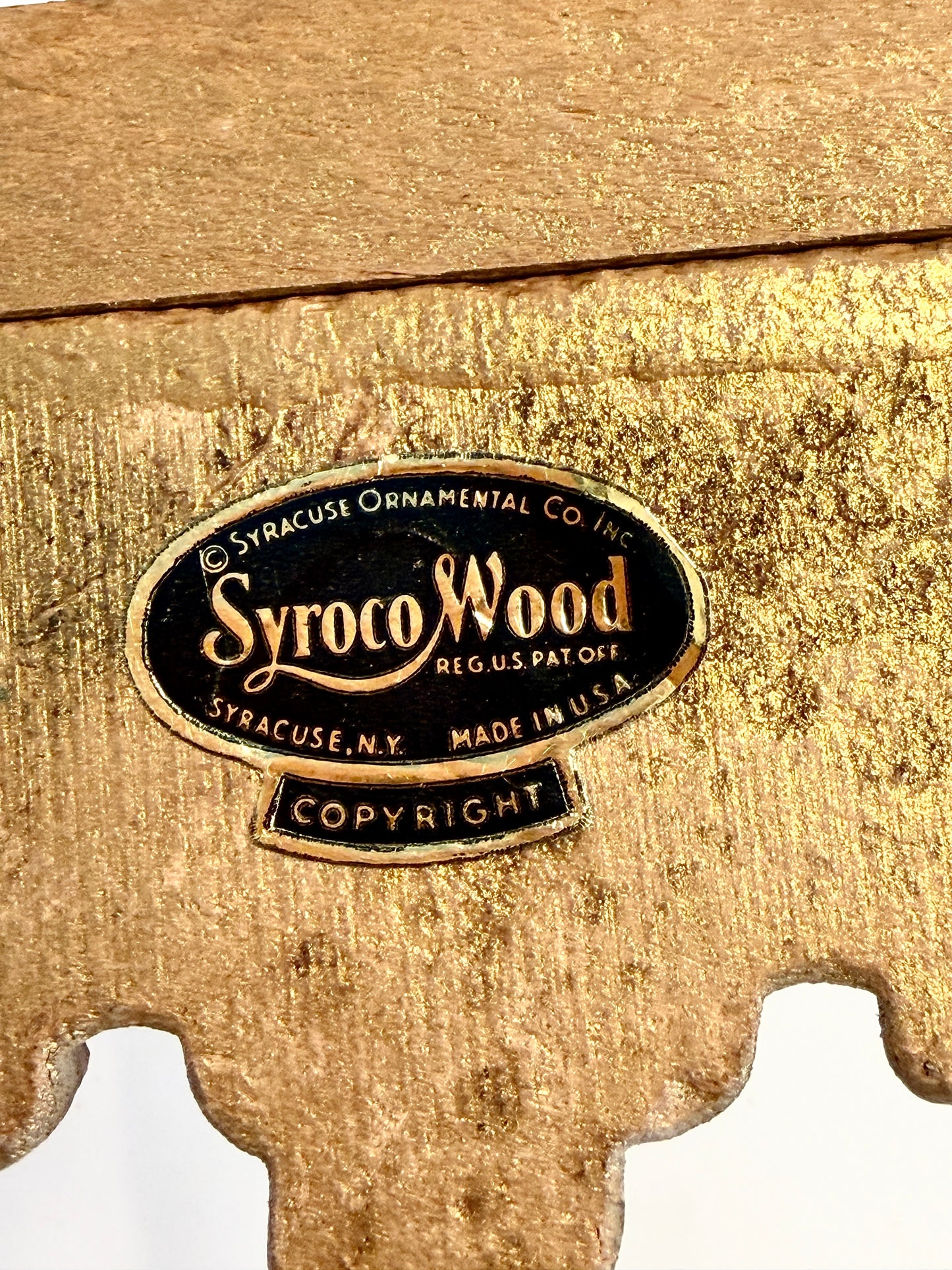 Vintage Syroco Gold Half Round Shelves