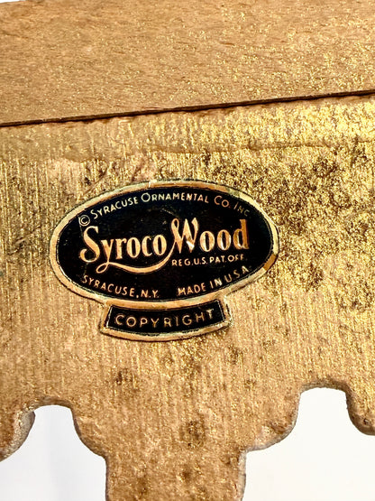 Vintage Syroco Gold Half Round Shelves